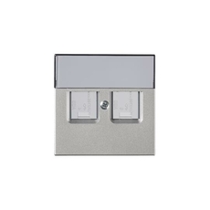 Накладка телекоммуникационной розетки, Impressivo, алюминий | 1819DC-83 | 2TKA00001110 | ABB