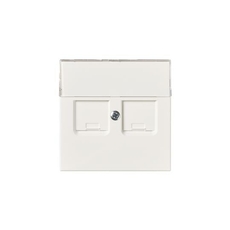 Накладка телекоммуникационной розетки, Impressivo, белый | 1819DC-84 | 2TKA00001111 | ABB